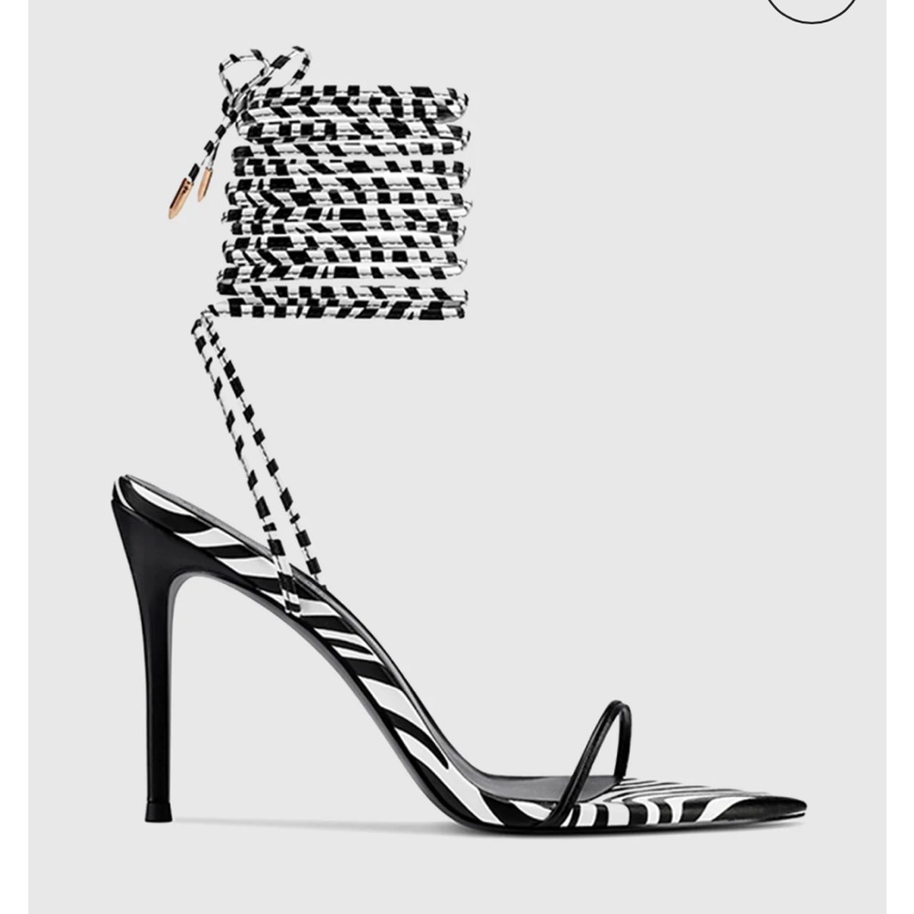 BNIB La FEMME Luce stilettos Zebra sz 39 SOLD OUT